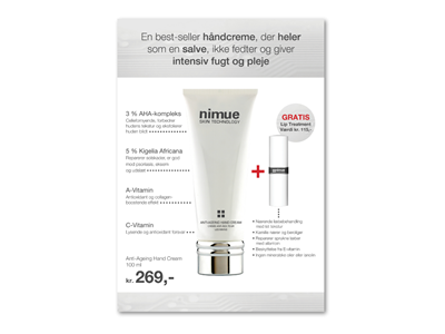 Nimue Hand Cream w. FREE LIP & TESTERS