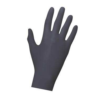 Gloves Nitrile, Black, Large (8-9)