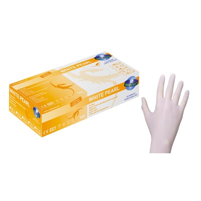 Gloves Nitrile, White, Medium (7-8)