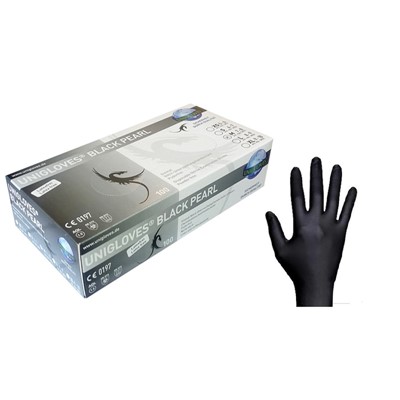 Gloves Nitrile, Black, X-Small (5-6)