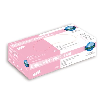 Gloves Nitrile, Pink, Small (6-7)