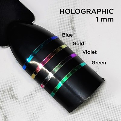 Nail Tape, Gold Holographic 1 mm
