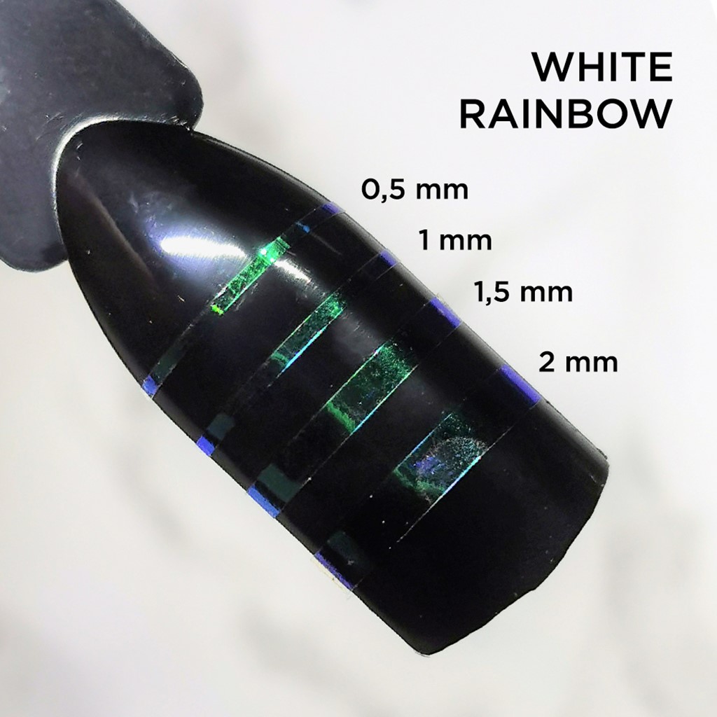 Nail Tape, White Rainbow 0.5 mm