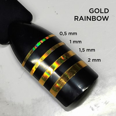 Nail Tape, Gold Rainbow 1 mm