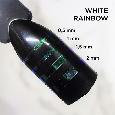 Nail Tape, White Rainbow 1 mm