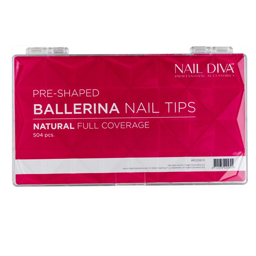 Natural Ballerina Nail Tip box Size 0-11