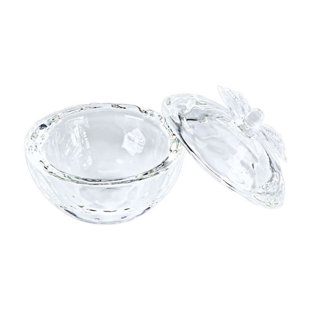 Dappen Dish Glass with Lid round, clear