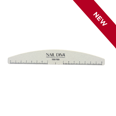 File Halfmoon White w. Ruler 100/100 NEW