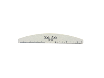 File Halfmoon White w. Ruler 100/100 NEW