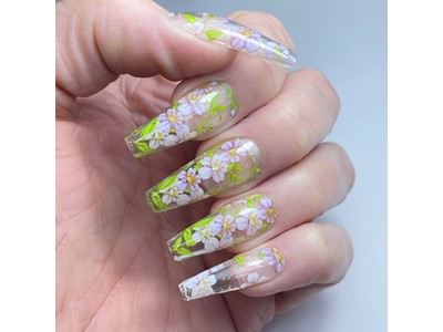 Nail Foil, Light Pink Flowers NEW