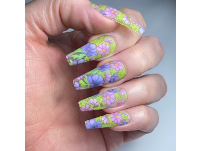 Nail Foil, Lilac Flowers NEW