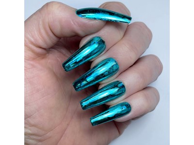 Nail Foil, Turquoise Floral 