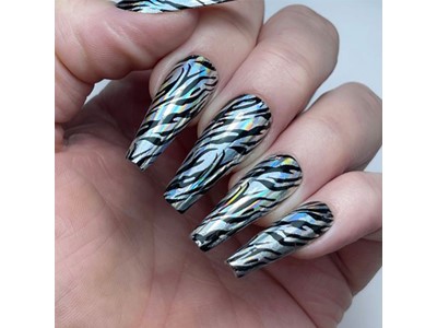 Nail Foil, Silver Stripes