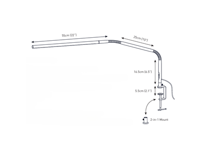 Table Lamp, Slimline LED Gen4 Steel