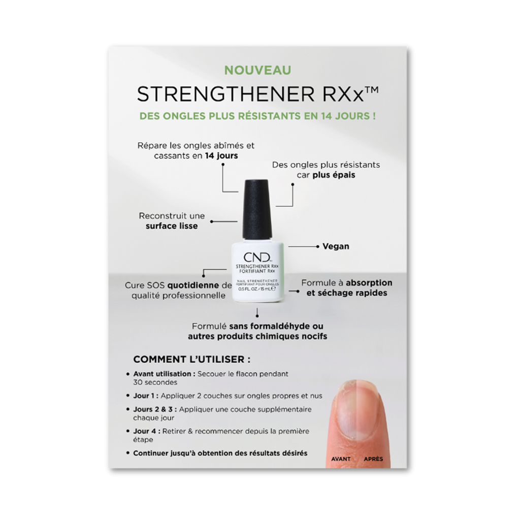Nail Strengthener A4 sign, French  