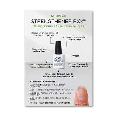 Nail Strengthener A4 sign, French  
