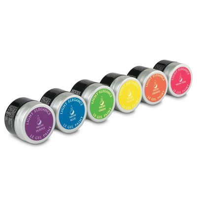 Neon LE Gel Paint Kit :: Contains six Ne