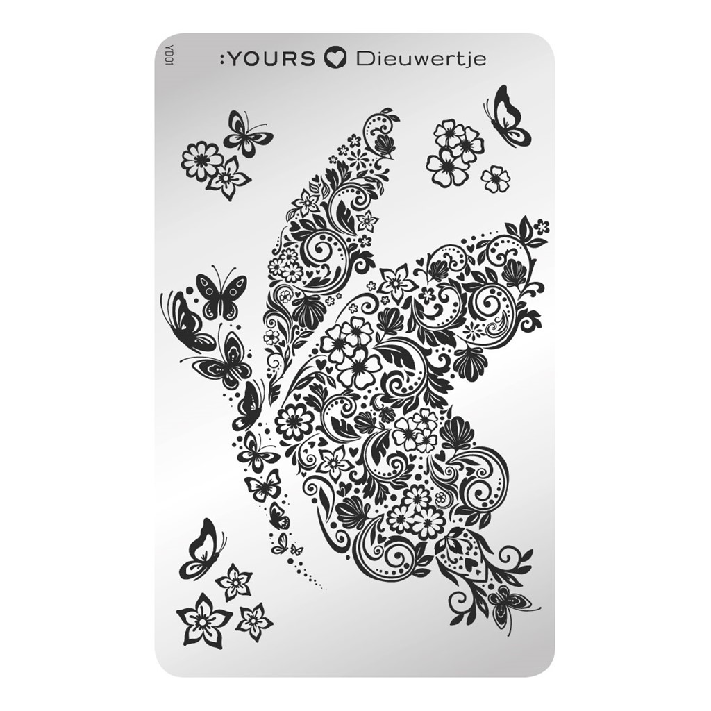 Stamping Plate Butterfly Baby
