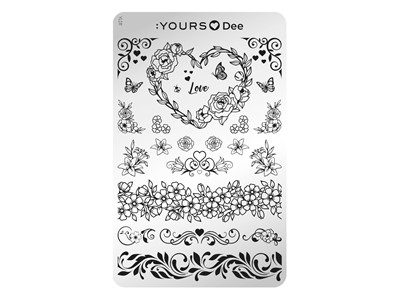 Stamping Plate Lovely Flowers DS